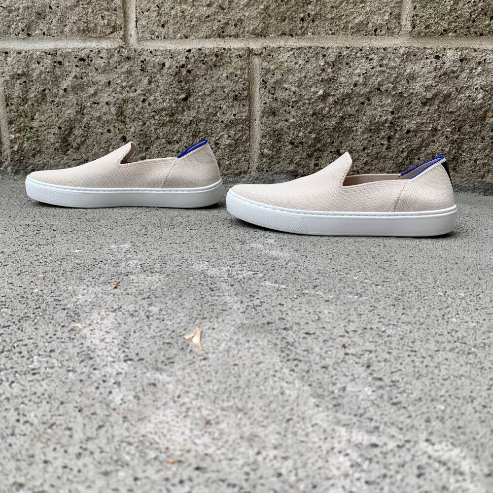 ROTHY'S Sand Original Slip On Sneaker Womens 6.5 37 Shoes Rothys Fabric Flat Tan - Picture 6 of 12